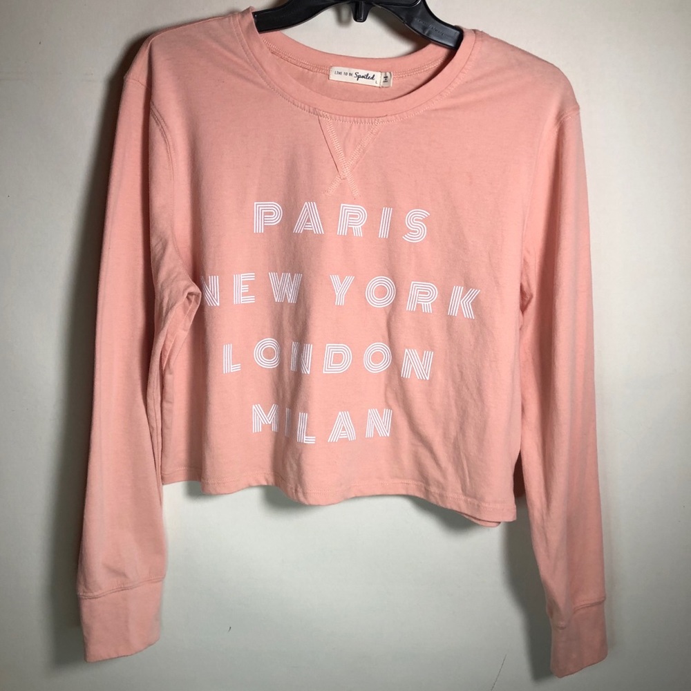 Live to be Spoiled CropTop Sweatshirt Large